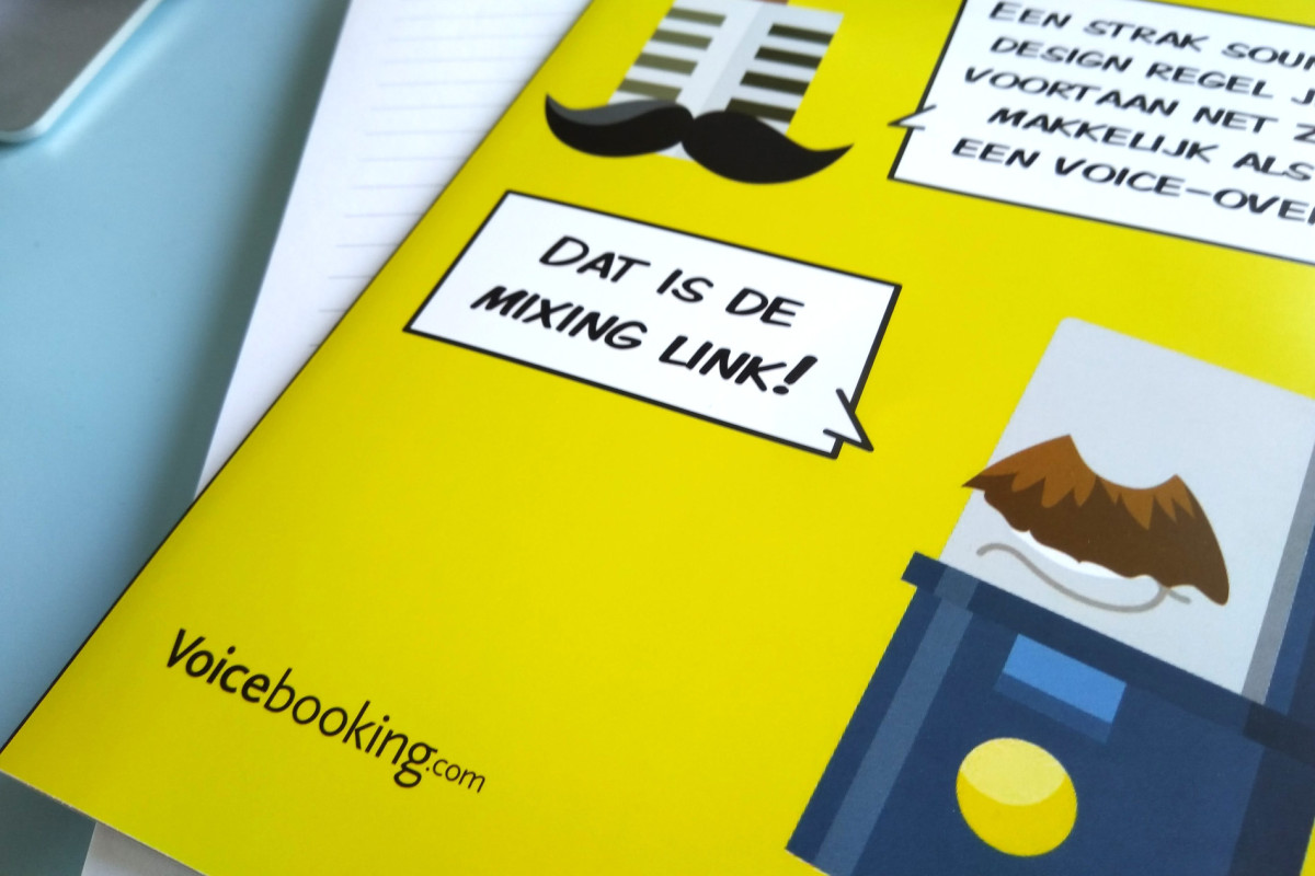 Op dit moment ligt de flyer van VoiceBooking